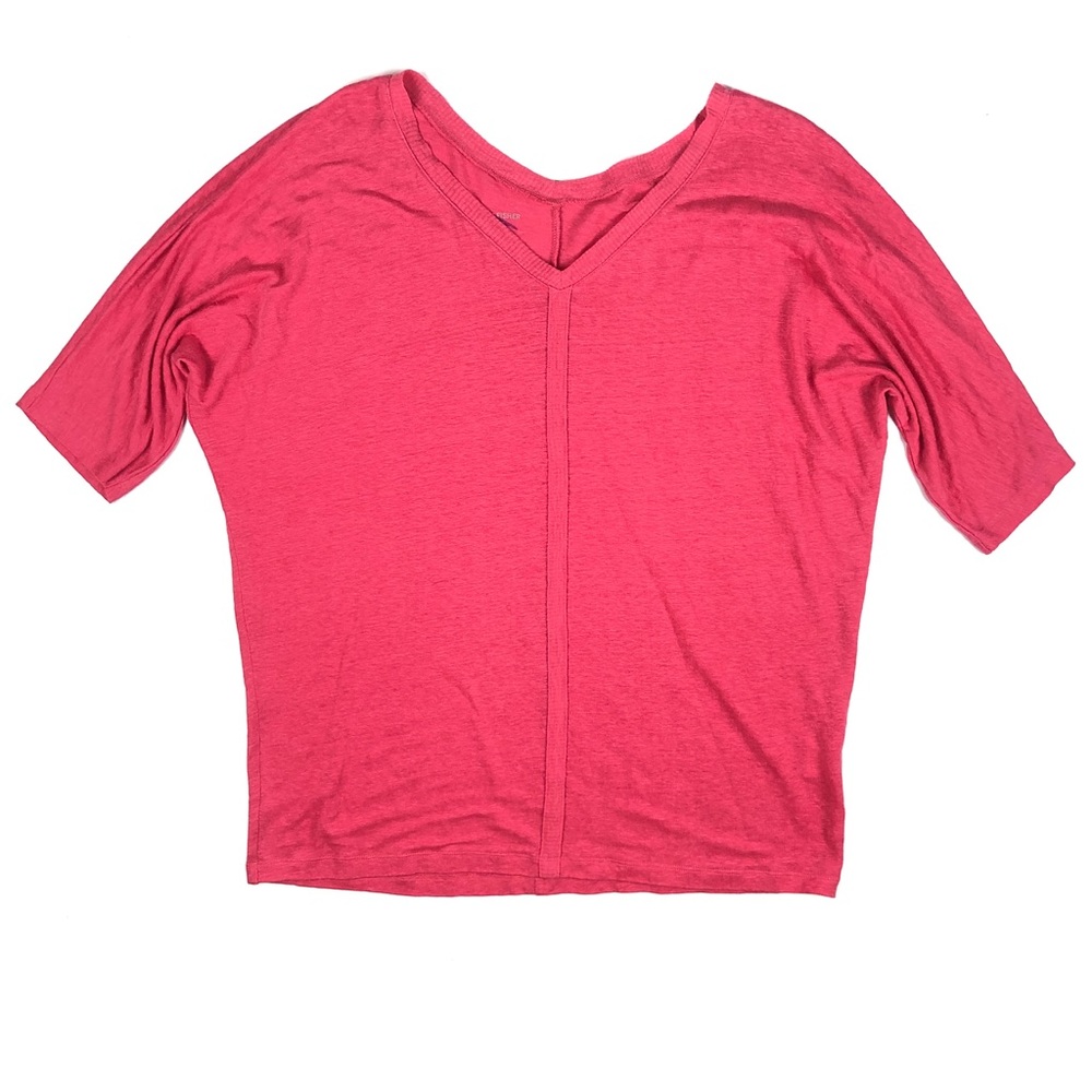 Eileen Fisher Pink Linen Oversized Tee Shirt Top Size Small